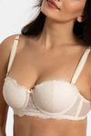 Zivame Shades Of Love Padded Wired 3/4th Coverage Strapless Bra - Coconut Milk — thumbnail 4